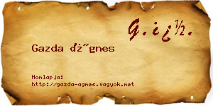 Gazda Ágnes névjegykártya