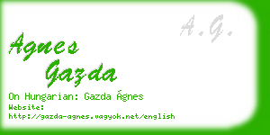 agnes gazda business card