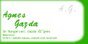agnes gazda business card